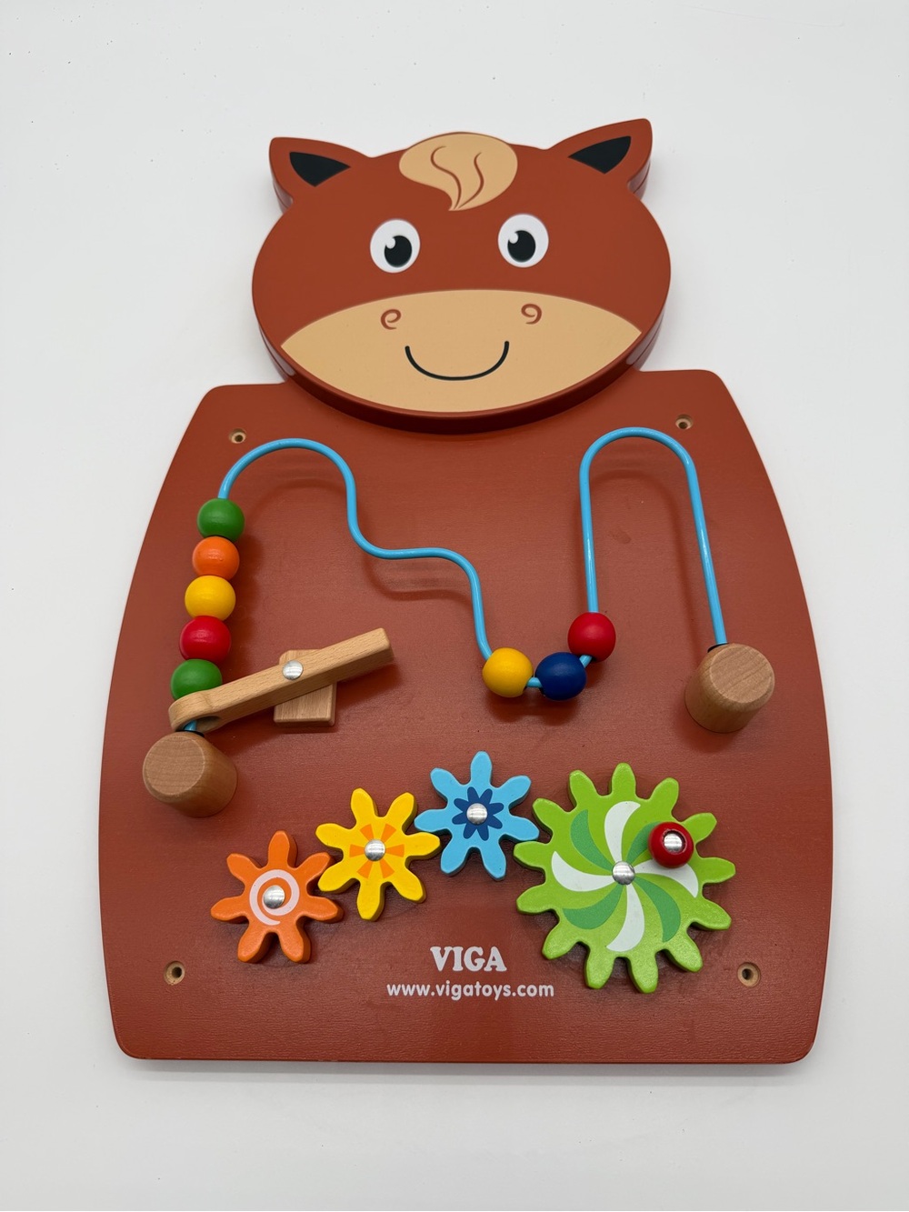 Kids Wooden Horse Activity Wall Panel
